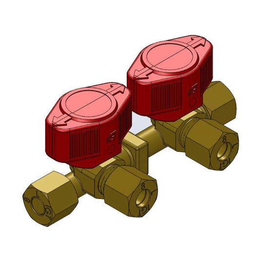 Dubbelventil 8mm gasolrör