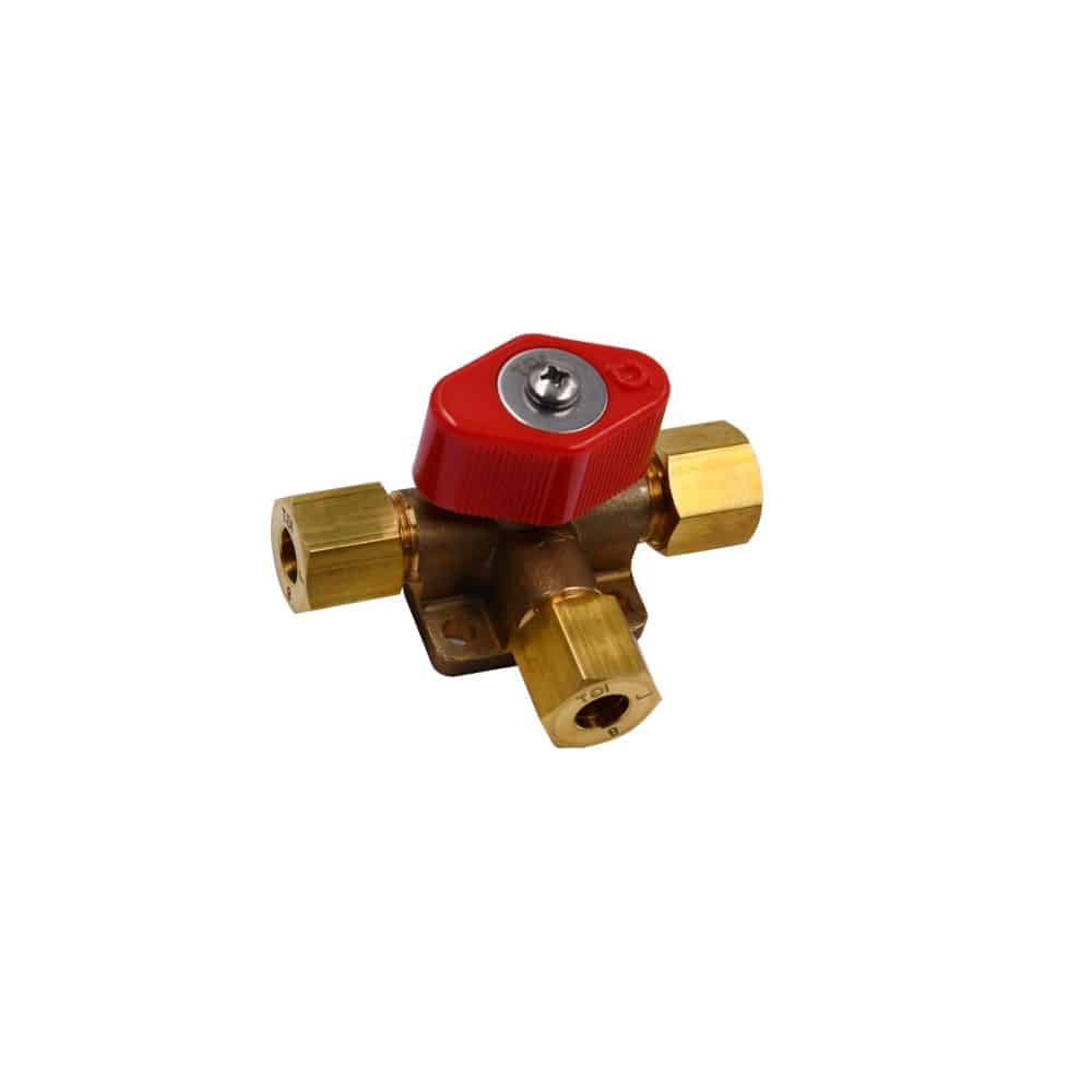 Ventil 3-väg för 8mm gasolrör